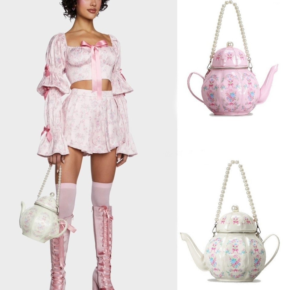 Luxury Bags Girls - Yeni PU Deri Çaydanlık Tasarımlı El