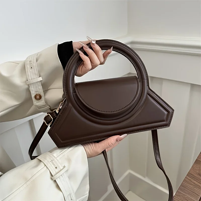 Luxury Bags Without Logo - Düz Renk Pu Deri Zarif Tote