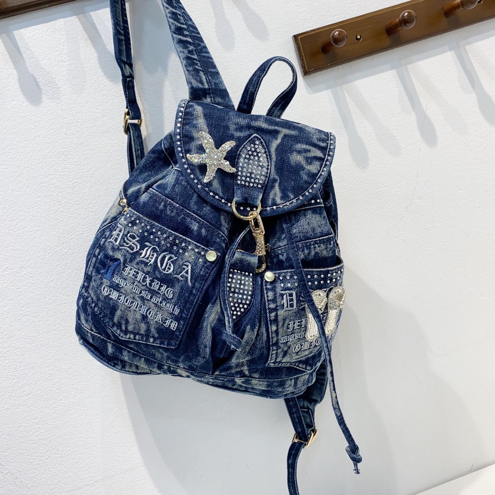 Luxury Bags Denim - iPinee Lüks Denim Kadın Sırt Çantası