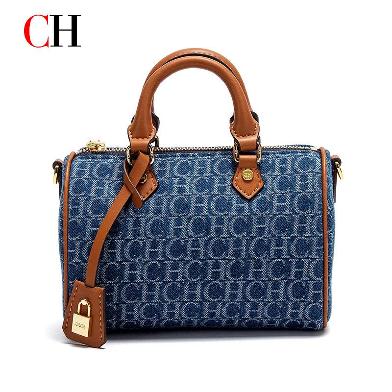 Luxury Bags Denim - CH Vintage Denim Boston Çanta Kadınlar