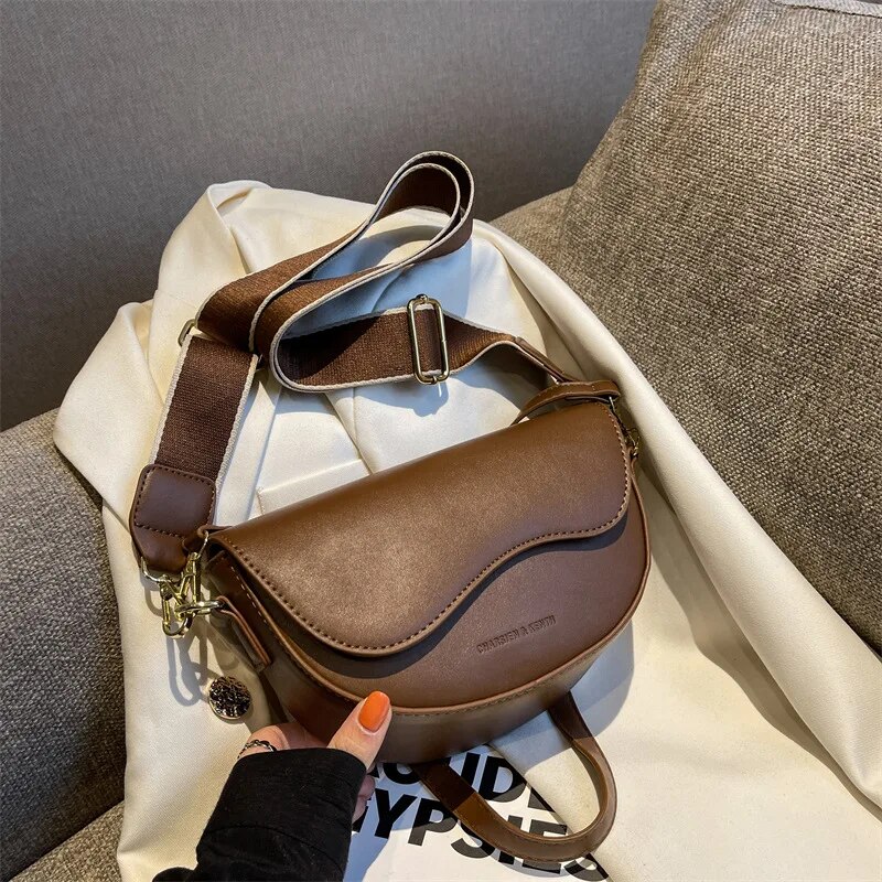 Luxury Bags Without Logo - Kadınlar Vintage Düz Renk Flap Küçük