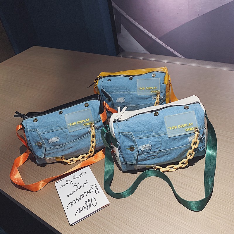 Moda Denim kadınlar omuz çanta - Luxury Bags Denim incelemesi ve fiyatı
