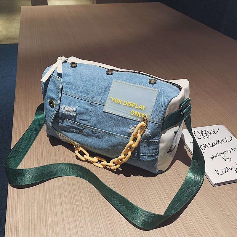 Moda Denim kadınlar omuz çanta - Luxury Bags Denim incelemesi ve fiyatı
