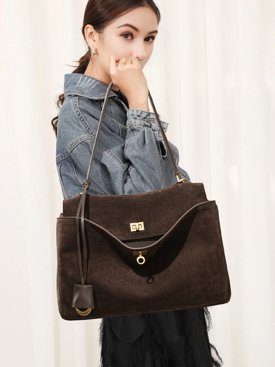 Sonbahar Kış kadın Süet hakiki - Luxury Bags Supplier incelemesi ve fiyatı
