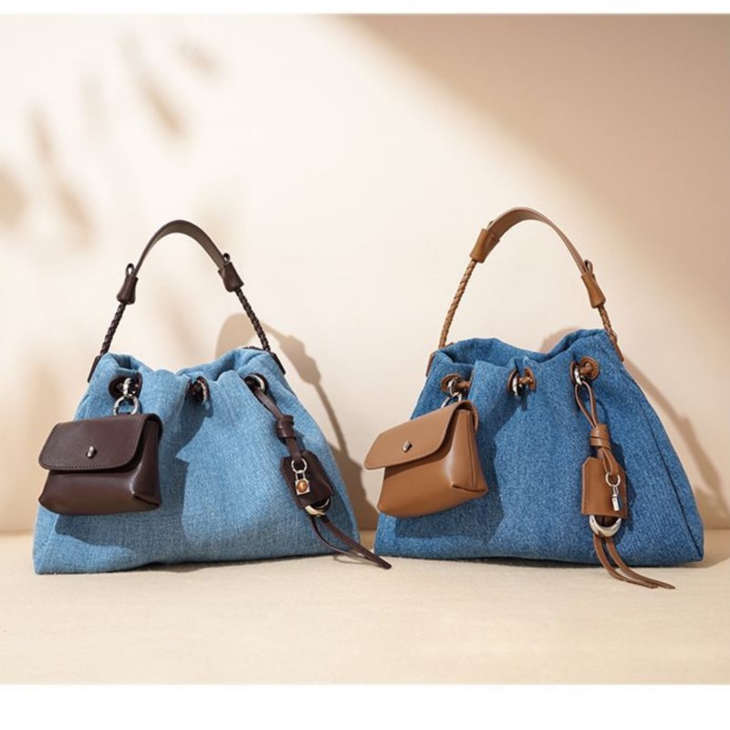 JIAERDI Yüksek Sokak Denim Kov - Luxury Bags Denim incelemesi ve fiyatı
