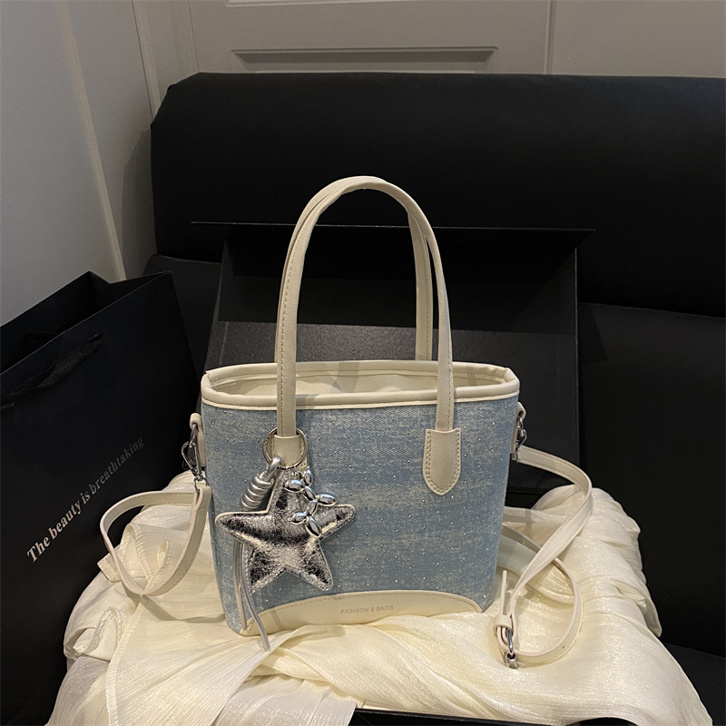 Denim Kol Altı Alışveriş Çanta - Luxury Bags Denim incelemesi ve fiyatı